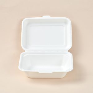 600ml paper food clamshell box