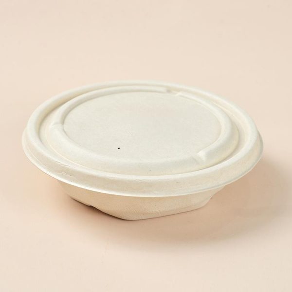 500 bagasse fiber bowl with lid