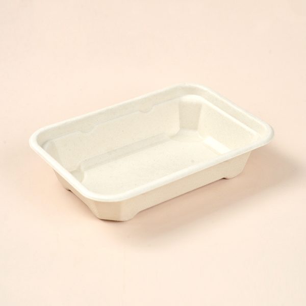 450ml bagasse food box with lid